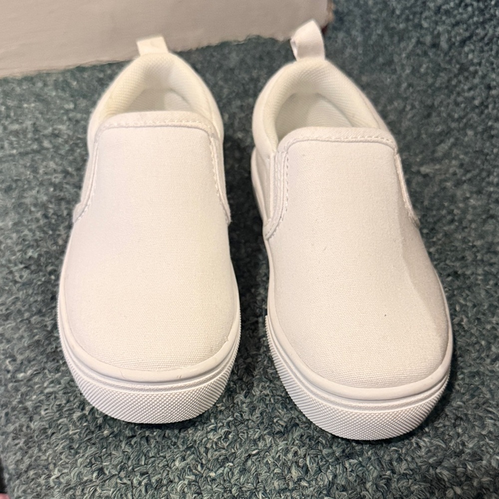 Wonder Nation Classic White Kids Slip-On Shoes
